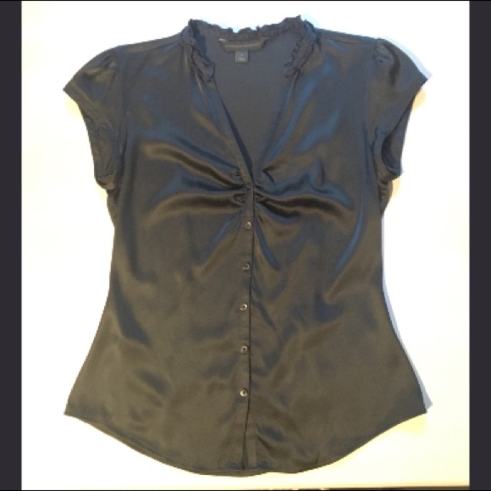 Pretty Black Silk Blouse